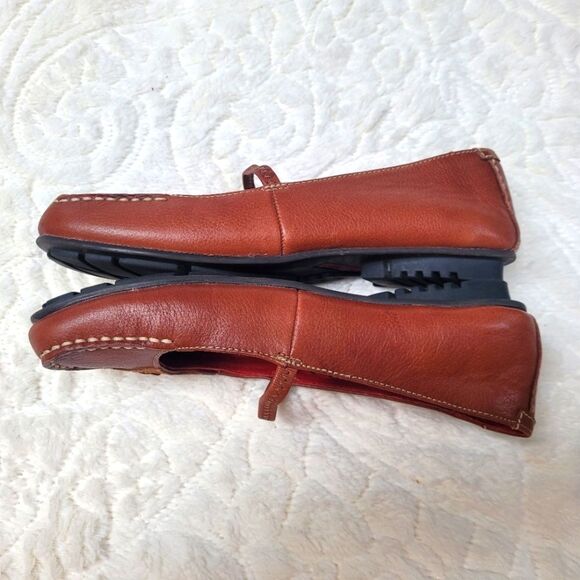 Coldwater Creek Ballet Flats Mary Jane Style Leather Suede Floral Cutout Size 6M - Picture 7 of 12